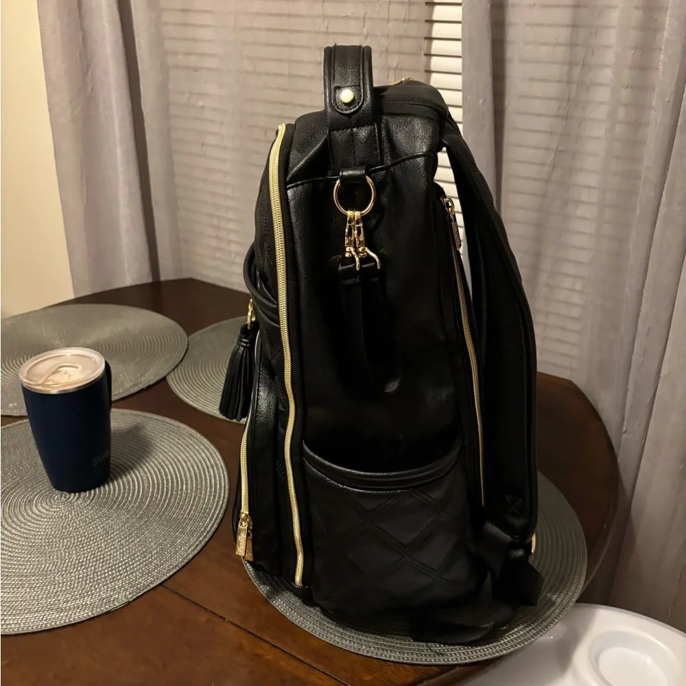 Itzy Ritzy Quilted Black Diaper Bag (Backpack) - Picture 2 of 9